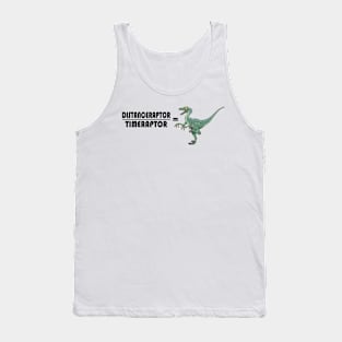 Velociraptor Math - Funny Dinosaur Velocity Formula Tank Top